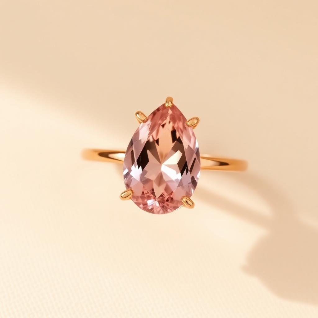 Anello Goccia — Morganite