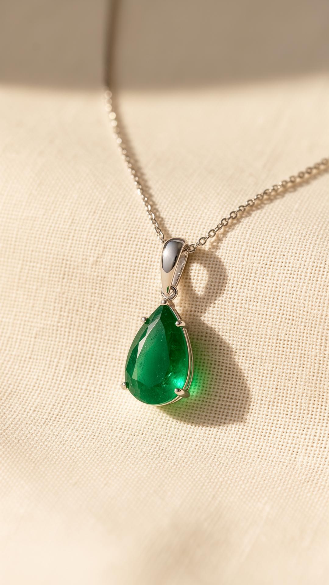 Collana Goccia Smeraldo